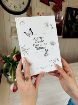 Starter Guide Fine Line Tattoos by Alina BUNAMI INK - Hardcover Edition - Front