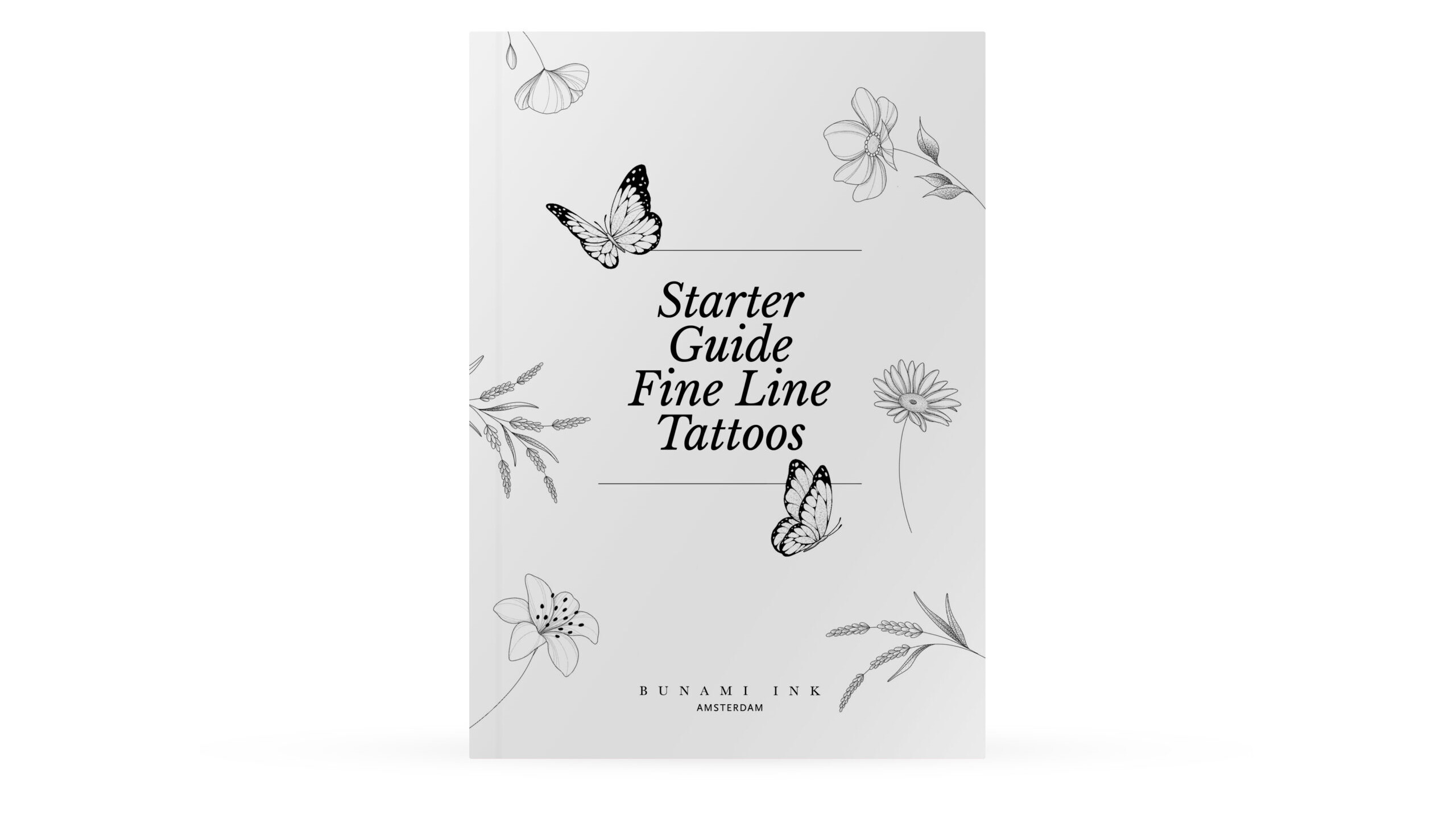 Starter Guide Fine Line Tattoos by Alina BUNAMI INK – Hardcover Book 3