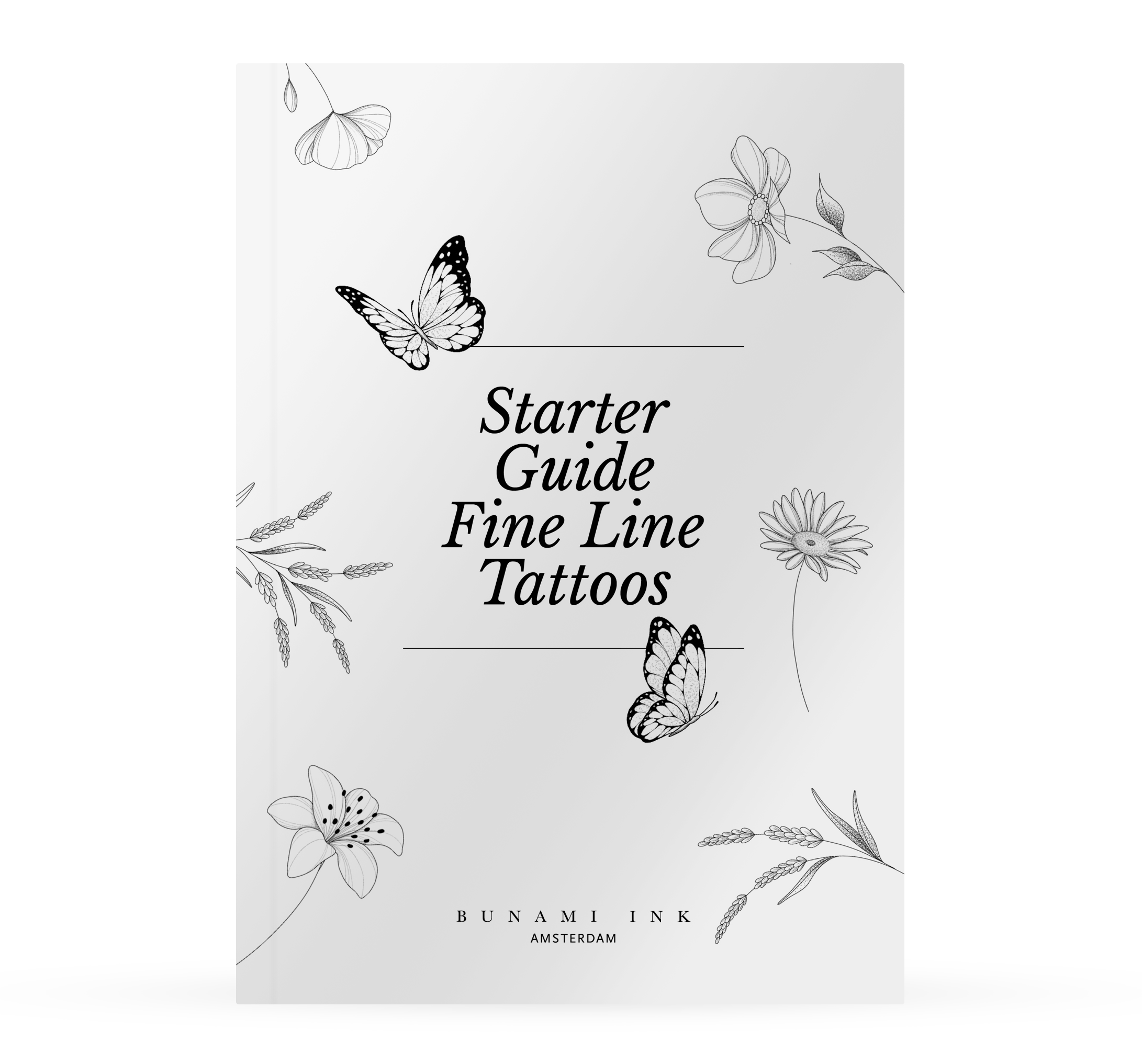 Starter Guide Fine Line Tattoos by Alina BUNAMI INK – Hardcover Book_transp
